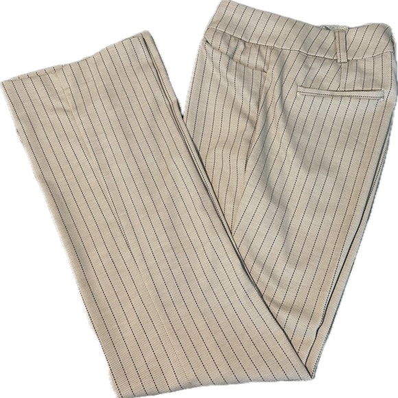 Pin stripe Tan/Cream Slacks - Picture 1 of 6